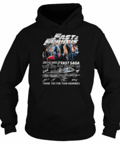 Fast and Furious 20 years the of Fast Saga thank you for the memories signatures shirt 5