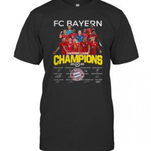 Fc Bayern Champions League Champions 2020 Signature T-Shirt