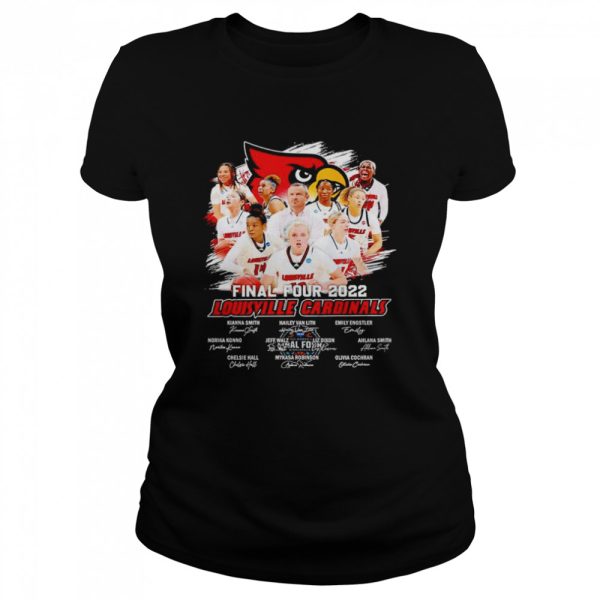 Final Four 2022 Louisville Cardinals signatures shirt