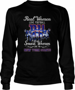Funny Real women love football smart women love the New York Giants signatures 2022 shirt 3
