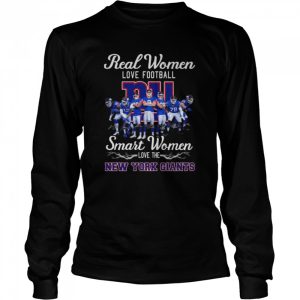 Funny Real women love football smart women love the New York Giants signatures 2022 shirt 3