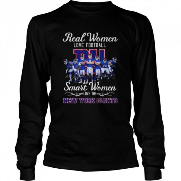 Funny Real women love football smart women love the New York Giants signatures 2022 shirt