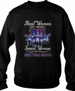 Funny Real women love football smart women love the New York Giants signatures 2022 shirt 4