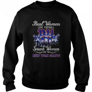 Funny Real women love football smart women love the New York Giants signatures 2022 shirt 4