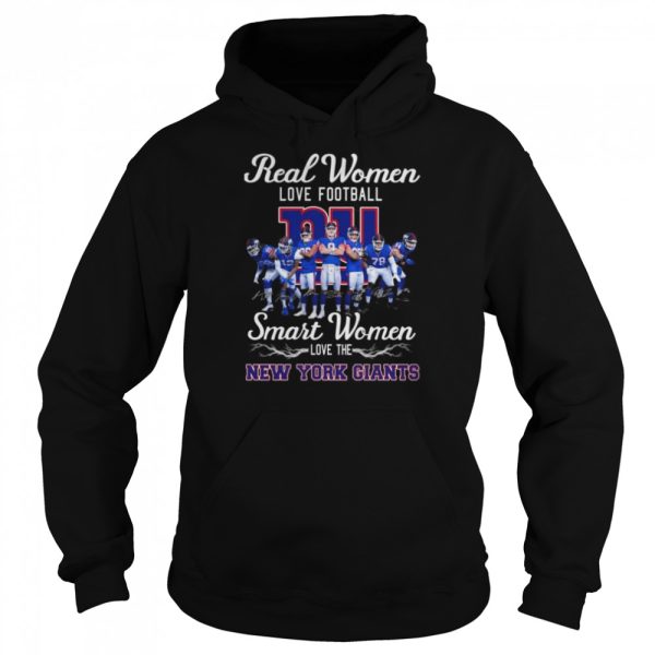 Funny Real women love football smart women love the New York Giants signatures 2022 shirt