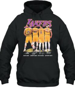 Gasol and James and Kuzma and Davis Lakers signatures 2021 shirt 3 Gasol and James and Kuzma and Davis Lakers signatures 2021 shirt 4