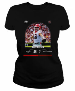 Georgia 48 vs 7 South Carolina Final Score game day 2022 shirt 2