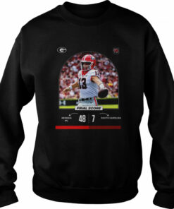 Georgia 48 vs 7 South Carolina Final Score game day 2022 shirt 4