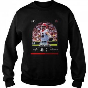 Georgia 48 vs 7 South Carolina Final Score game day 2022 shirt 4