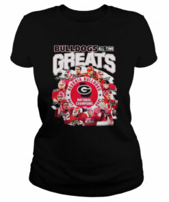 Georgia Bulldogs all time Greats National Champions 2017 2021 signatures shirt 2