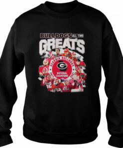 Georgia Bulldogs all time Greats National Champions 2017 2021 signatures shirt 4