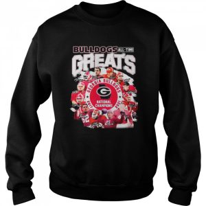 Georgia Bulldogs all time Greats National Champions 2017 2021 signatures shirt 4