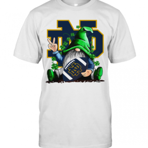 Gnomes Lucky Hug Notre Dame Fighting Irish T-Shirt