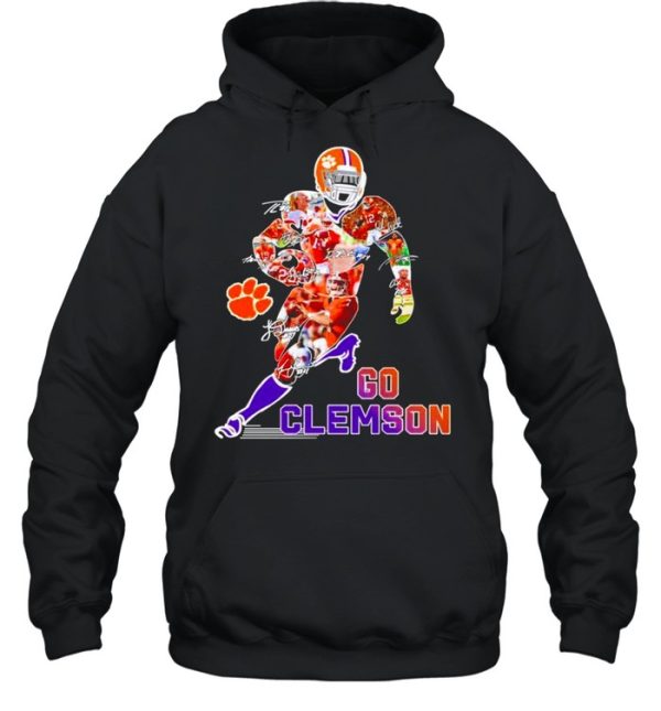 Go Clemson Tigers football college signatures shirt