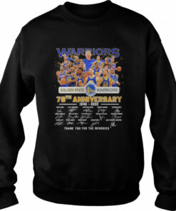 Golden State Warriors Team 76th anniversary 1946 2022 thank you for the memories signatures shirt 4