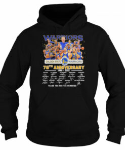 Golden State Warriors Team 76th anniversary 1946 2022 thank you for the memories signatures shirt 5