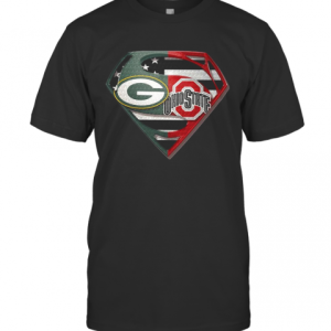 Green Bay Packers And Ohio State Superman T-Shirt