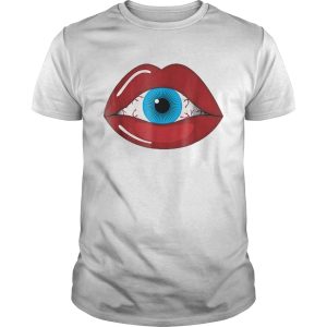 Halloween HorrorCreepy Eyeball inside Woman Lips shirt