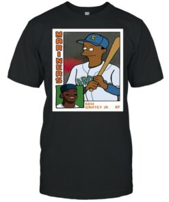 Homer at the Bat Ken Griffey Jr Simpsons Parody Baseball Card Shirt 1