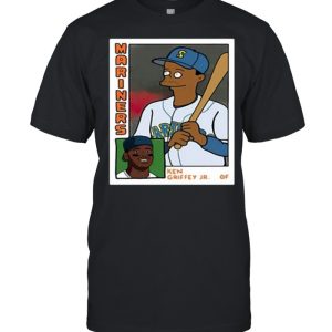 Homer at the Bat Ken Griffey Jr Simpsons Parody Baseball Card Shirt