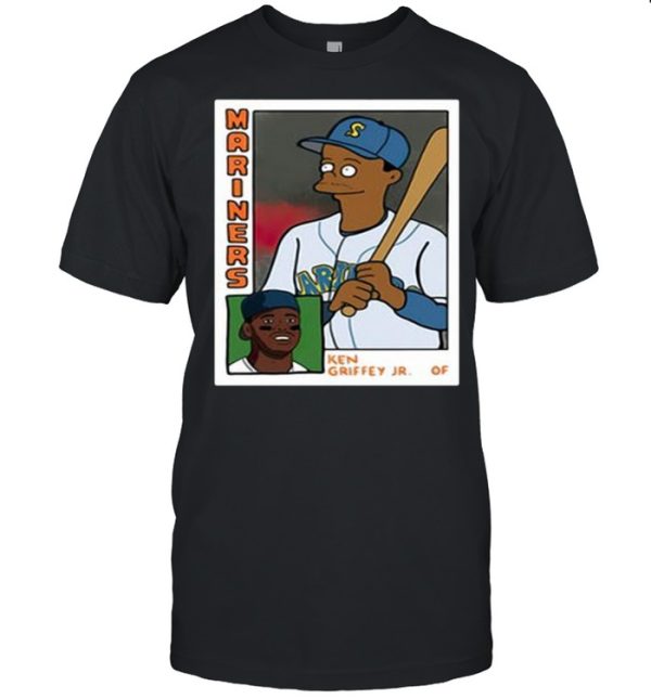 Homer at the Bat Ken Griffey Jr Simpsons Parody Baseball Card Shirt