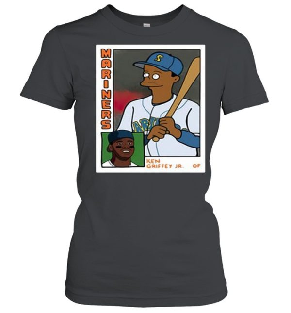 Homer at the Bat Ken Griffey Jr Simpsons Parody Baseball Card Shirt