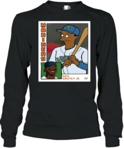 Homer at the Bat Ken Griffey Jr Simpsons Parody Baseball Card Shirt 3