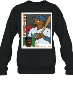 Homer at the Bat Ken Griffey Jr Simpsons Parody Baseball Card Shirt 4