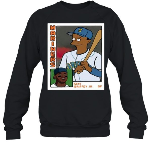 Homer at the Bat Ken Griffey Jr Simpsons Parody Baseball Card Shirt