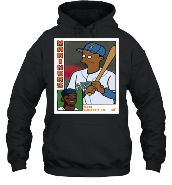 Homer at the Bat Ken Griffey Jr Simpsons Parody Baseball Card Shirt