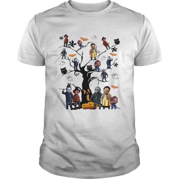 Horror character movie on the tree Halloween shirt