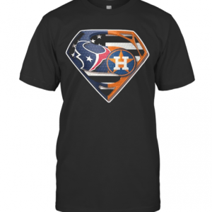 Houston Texans Vs Houston Astros Diamond American Flag T-Shirt