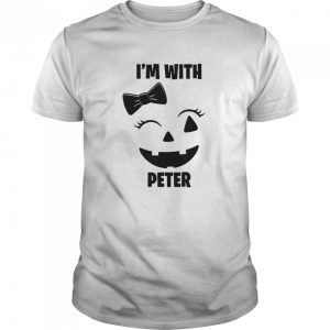 I’m With Peter Funny Couples Halloween Winking Girl Pumpkin shirt