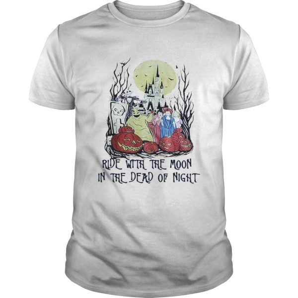 Jack Skellington ride with the moon in the dead of night shirt