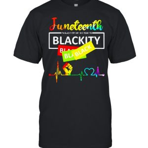 Juneteenth Blackity Heartbeat Black History African America T-shirt