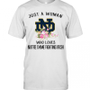 Just A Woman Who Loves Notre Dame Fighting Irish Flower T-Shirt