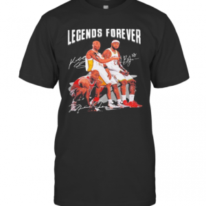 Legends Forever Kobe Bryant Lebron James And Michael Jordan Signatures T-Shirt