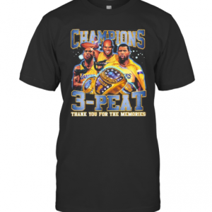 Los Angeles Lakers Champions 3 Peat Thank You For The Memories T-Shirt