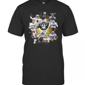 Los Angeles Raiders Football Team Signatures T-Shirt