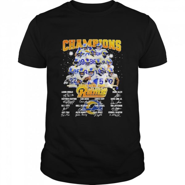 Los angeles rams champions super bowl 2022 signature shirt