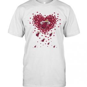 Love Miami Heat Basketball Hearts T-Shirt