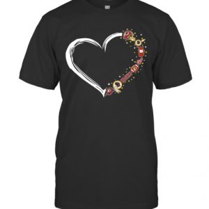 Love Washington Redskins Football Team Heart T-Shirt