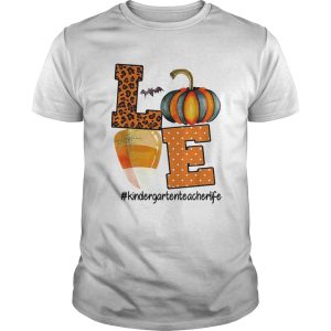 Love kindergarten teacher life Halloween shirt