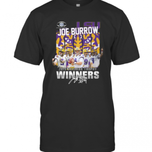 Lsu Tigers Joe Burrow 2019 Heisman Trophy Winners Signature T-Shirt