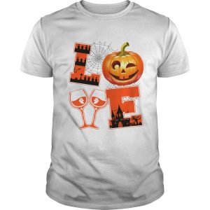 Men Women Halloween Love Wine TShirt