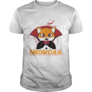 Meowcula Funny Cat Vampire Dracula Halloween Kitty shirt