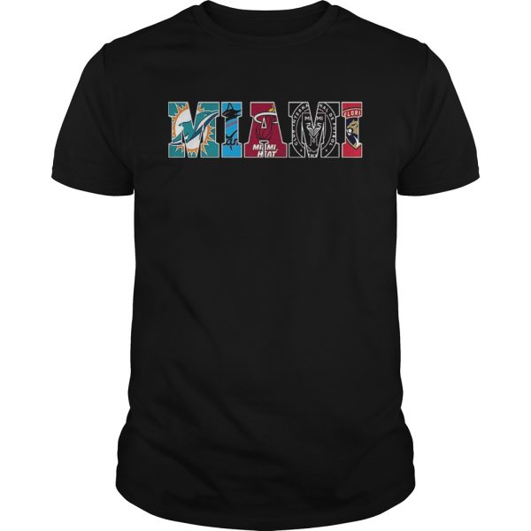 Miami Sport Teams Dolphins Marlins Heat Florida Panthers shirt