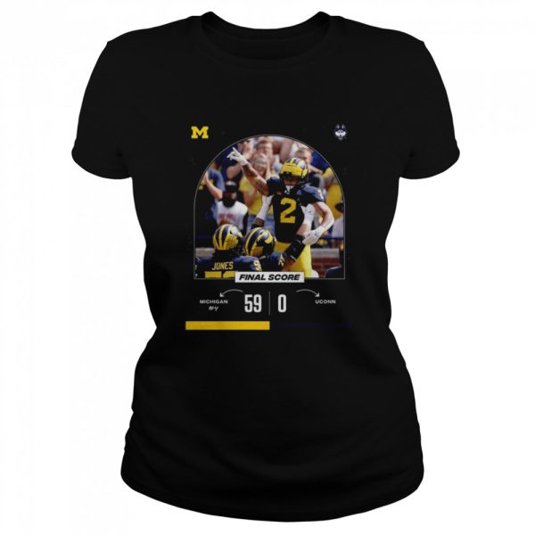 Michigan 59 vs 0 Uconn Final Score game day 2022 shirt