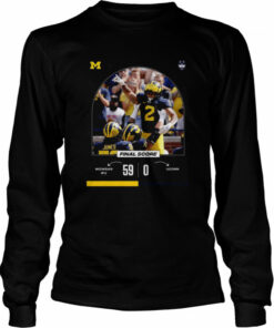 Michigan 59 vs 0 Uconn Final Score game day 2022 shirt 3