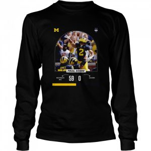 Michigan 59 vs 0 Uconn Final Score game day 2022 shirt 3